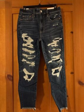 American Eagle Outfitters Dark Blue super high rise Jegging